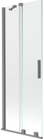 Mexen Velar parawan nawannowy 2-skrzydłowy rozsuwany 70 x 150 cm, transparent, gun metal - 896-070-000-01-95