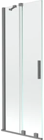 Mexen Velar parawan nawannowy 2-skrzydłowy rozsuwany 70 x 150 cm, transparent, gun metal - 896-070-000-01-95