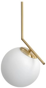 Lampa Sufitowa Wisząca Szklana Kula  G106-1W Złota Biała