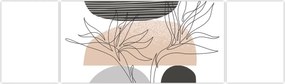 Obraz - Line art flowers N⁰2 (170x50 cm)