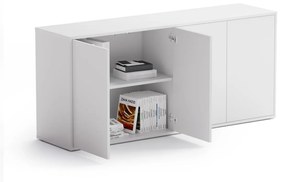 Szafka niska z drzwiami BLOCK Biała