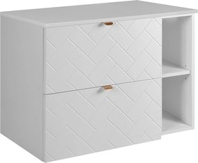 Meble łazienkowe, Biały Mat, 80 x 57 x 46 cm, złote uchwyty