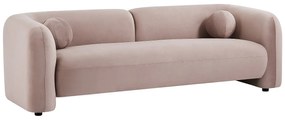 Kanapa 3-osobowa z różowego weluru - OVOTAS