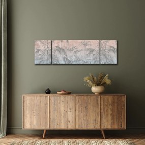 Obraz - Tropikalne rośliny na ścianie (170x50 cm)
