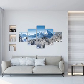 Obraz - Rzut oka na zimowy krajobraz (125x70 cm)
