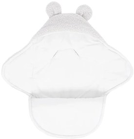 Rożek niemowlęcy z materiału sherpa w kolorze kości słoniowej 45x80 cm – Meowbaby