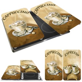 Szklane płyty ochronne COFFEE na kuchenkę – 2 sztuki, WENKO
