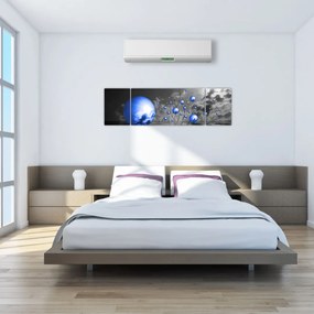 Obraz ciemnoniebieskich kul (170x50 cm)