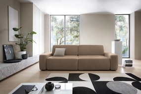 Masseno Sofa VEO z funkcją spania i pojemnikiem na pościel, Rozkładana sofa - Brązowy, RAVEN 45