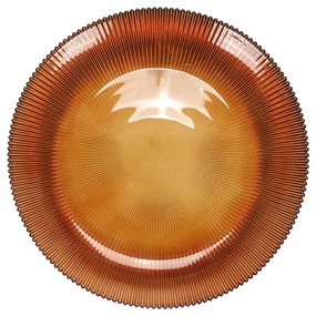 Prążkowany talerz płaski AMBER, Ø 28 cm