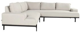 Jasnoszara aluminiowa sofa ogrodowa (lewostronna) Lucas – Hartman