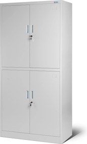 Szafa biurowa metalowa dzielona na akta szara, 900x1850x400 mm: MAGDA