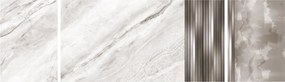 Obraz - Marmur ze srebrnymi liniami (170x50 cm)