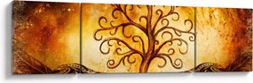 Naturalny abstrakcyjny obraz drzewa (170x50 cm)