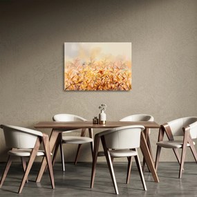 Obraz na szkle - Liście w jesiennych kolorach, obraz olejny (70x50 cm)