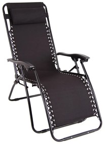 Fotel ogrodowy rozkładany Relax czarny PATIO