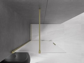Mexen Velar ścianka prysznicowa rozsuwana Walk-in 80 x 200 cm, szron 8 mm, złota szczotkowana - 871-080-000-33-55