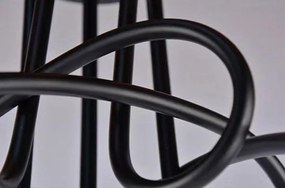 Lampa sufitowa metalowa loft supła wisząca AT42-5SZ-Czarna