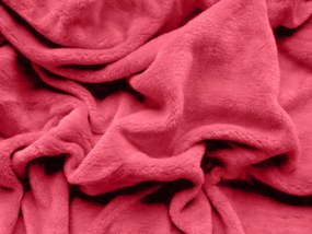 PrzytulneMieszkanie.pl Prześcieradło z mikropluszu SOFT 90x200 cm czerwone