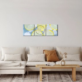 Obraz cytryn w lodzie (z zegarem) (90x30 cm)