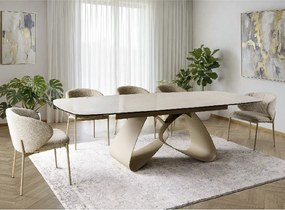 Krzesło do jadalni KIOTO, kaszmir/jasny beżowy