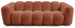Ceglasta sofa z materiału bouclé 232 cm Hippolyte – Bobochic Paris