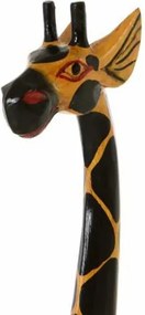 Drewniana Ghana żyrafa - ciemne drewno 21 x 15 x 120 cm