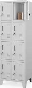 Szafa skrytkowa socjalna BHP szara podwójna: ROBERT 2 Plus