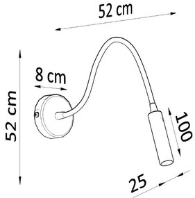 Czarny kinkiet Aludra – Nice Lamps