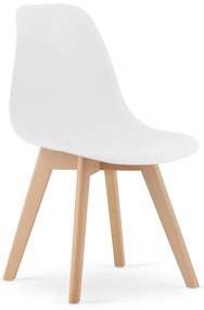 Zestaw jadalniany 1 + 4, biały stół ADRIA 120x80 cm + białe krzesło KITO