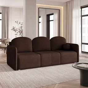 Masseno Sofa SUVI III z funkcją spania i pojemnikiem na pościel - Brązowy - NEVE 28