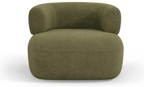 Zielony fotel z materiału bouclé Jenny – Micadoni Home