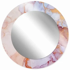 Lustro okrągłe MORENA PINK MARBLE 70cm różowe BALTICA DESIGN