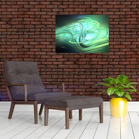 Obraz zielonej abstrakcji (70x50 cm)