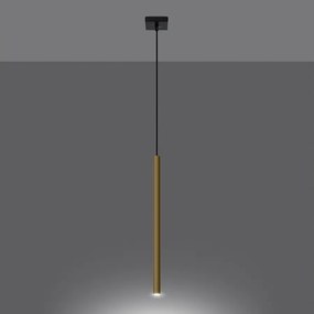 Lampy wiszące nowoczesny Brill, stal - 1 źródło światła 3000K - L.8 x H.100 cm - złoty połysk