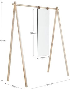 Brązowy wieszak na ubrania z drewna sosnowego Hongi – Karup Design