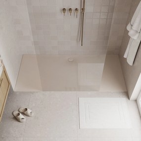 Brodzik z konglomeratu prostokątny  RONA XXL  |Różne rozmiary | Różne kolory : Kolor - Beżowy błyszczący, Rozmiar - 160 x 80