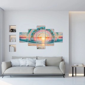 Obraz – Mozaika zachodzącego słońca (125x70 cm)