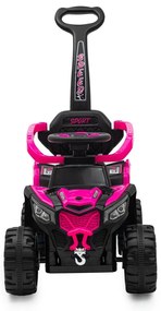 Baby Mix Odpychacz elektryczny dla dzieci zprowadnicą Ruggy, różowy