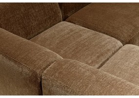 Brązowy aksamitny narożnik (lewostronny) Annie – Sits