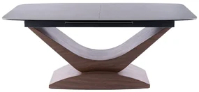 Stół rozkładany DOLCE CERAMIC 180(240)x95 szary marmur/orzech SIGNAL