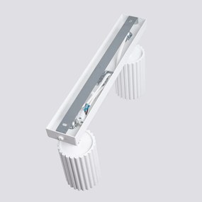 Listwa oświetleniowa 2-punktowa KARBON 2L biała ryflowana SOLLUX  LIGHTING