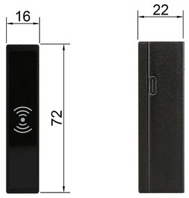Zamek z czytnikiem kart RFID F131, aluminium, czarny