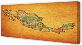 Duży obraz na płótnie Kolorowa Mapa Świata