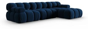 Niebieska aksamitna sofa 285 cm Bellis – Micadoni Home