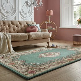 Zielony wełniany dywan Flair Rugs Aubusson, 120x180 cm