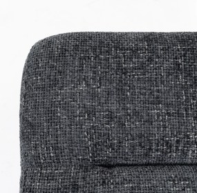 HOMCOM Taboret z miękkim siedziskiem, stalowe nogi, podnóżek z tkaniny chenille, 45 x 41 x 38 cm, ciemnoszary