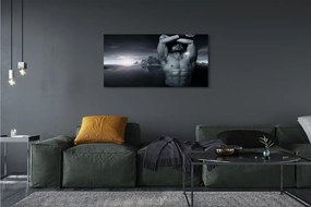 Zdjęcie na płótnie Mężczyzna w Górach