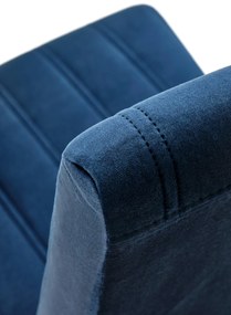 Krzesło drewniane tapicerowane DIEGO 2 velvet pikowany Pasy - MONOLITH 77 (granatowy)
