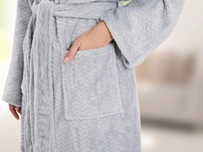 SZLAFROK WARM HUG SZARY M MICRO CHIP